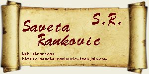 Saveta Ranković vizit kartica